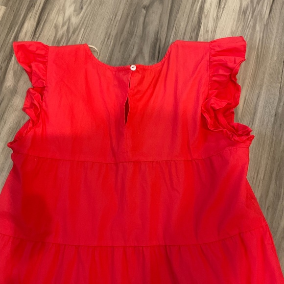 Womens casual red dress, cap sleeves, spring summer, size small NWOT - Picture 8 of 9